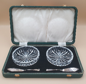 Boxed Crystal Butter Dishes