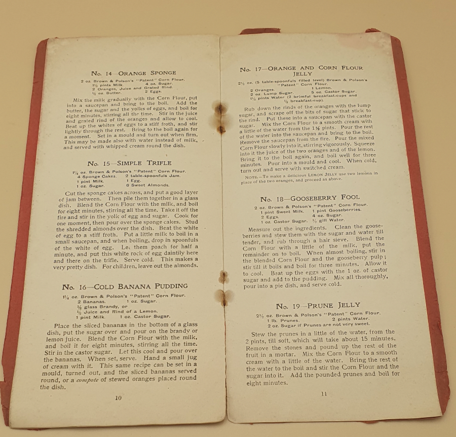 Rare Early Copy Of Brown & Polson's Summer Dishes C. 1901