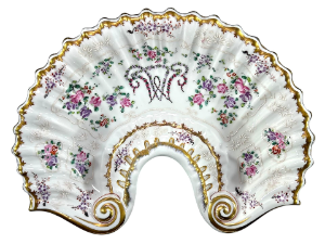 Circa 19th Century Porcelain Shell Form Shaving Bowl