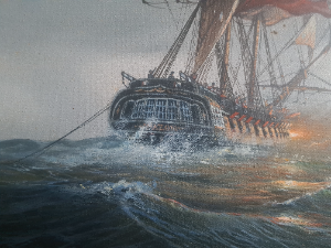 Capture Of The Droits De L'Homme Scene By Donald  MacLeod