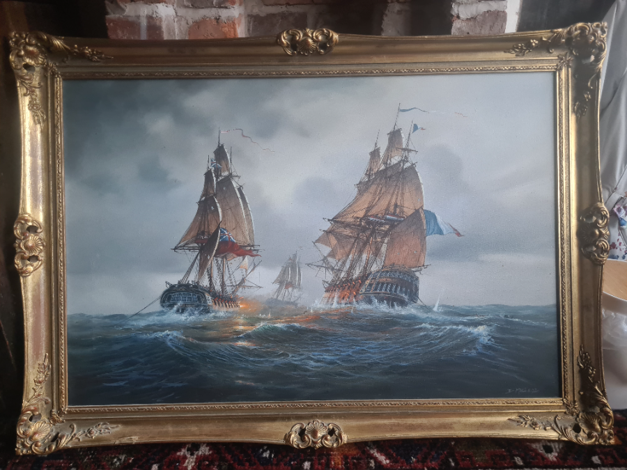 Capture Of The Droits De L'Homme Scene By Donald  MacLeod