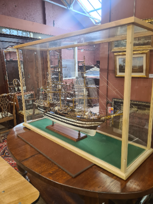 Cased Ship Model Of The Amerigo Vespucci