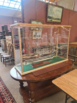 Cased Ship Model Of The Amerigo Vespucci