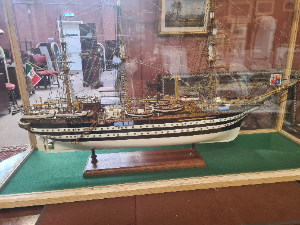 Cased Ship Model Of The Amerigo Vespucci