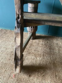 Characterful Vintage Solid Oak Reclaimed Antique Rustic Garden Patio Bench Seat