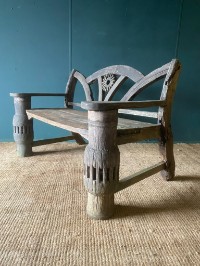 Characterful Vintage Solid Oak Reclaimed Antique Rustic Garden Patio Bench Seat