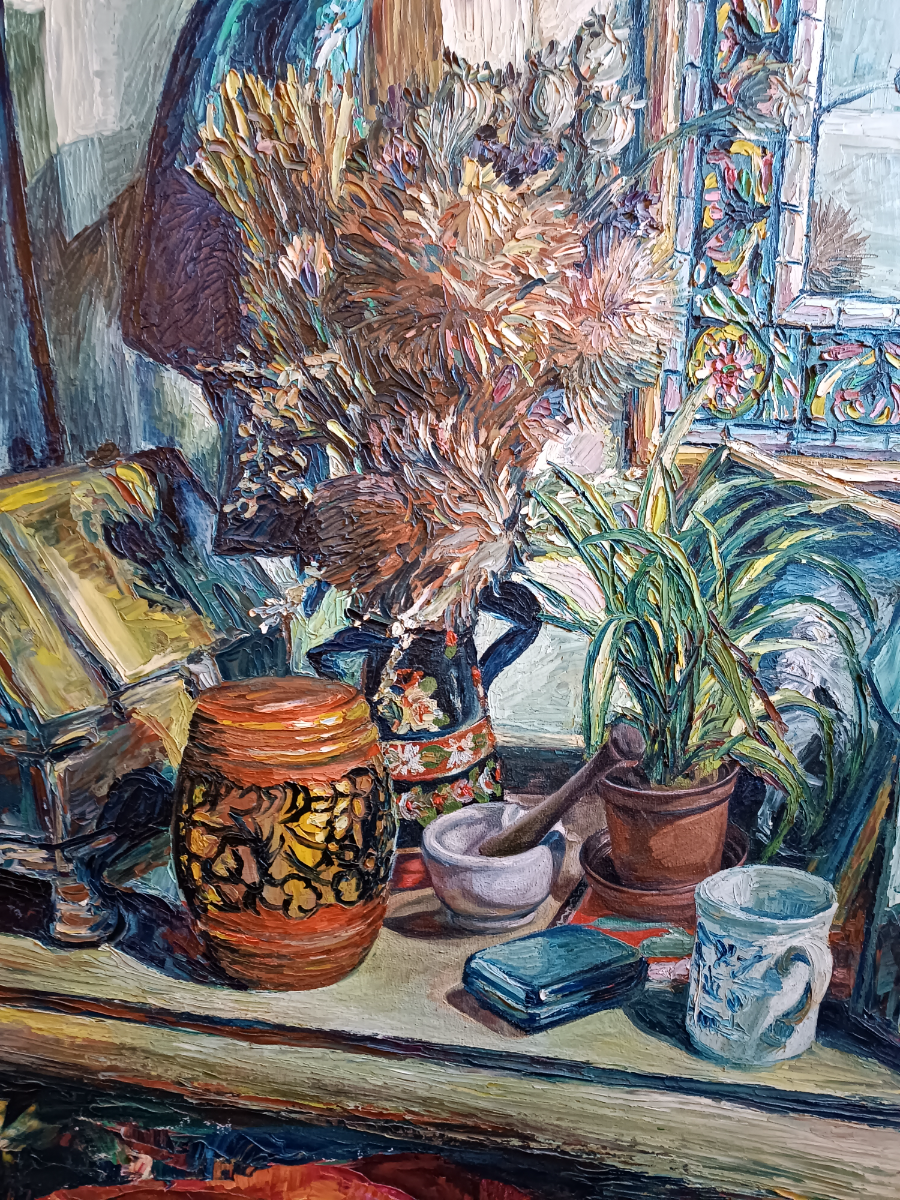 Contemporary Art Interior Scene, Still Life By Nicki Elson