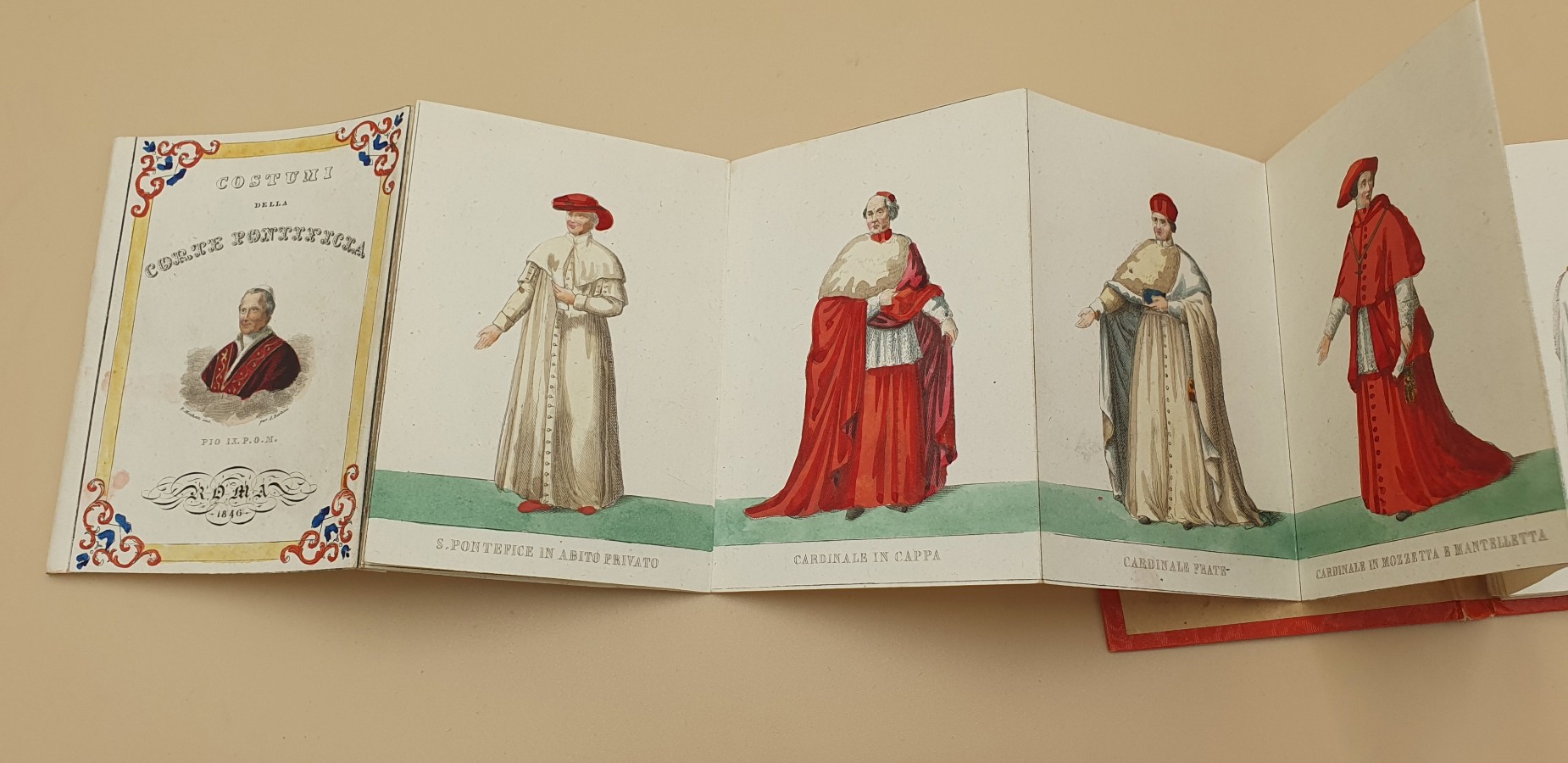 Discover the unique Costumi Della Corte Pontificia 1846, a historical anthology of papal attire. Explore 30 vivid, colored plates of Pope Pius IX's court dress. Order your copy now!