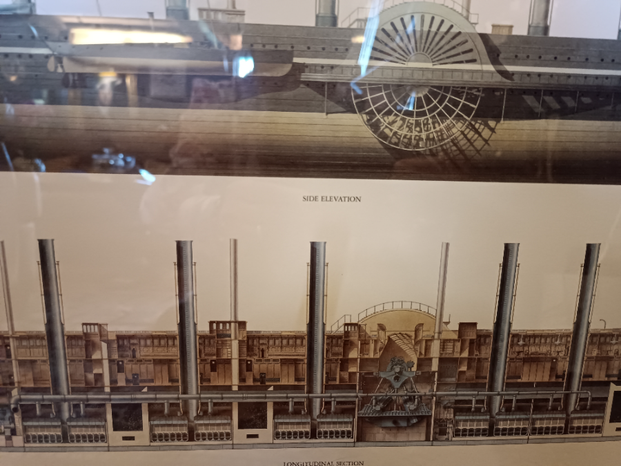 Cut Away Diagram Of Great Eastern Print Picture Frame