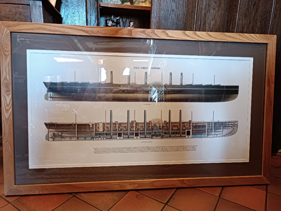 Cut Away Diagram Of Great Eastern Print Picture Frame