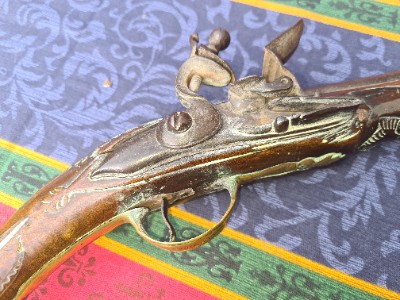 Explore our collection of early 18th century Flintlock 16 bore pistols. Unknown provenance, 50cm in length. Don't miss out, add history to your collection now!