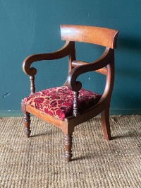 Early 19th C. Regency Georgian Period Antique Children's Toddlers Arm Chair VGC
