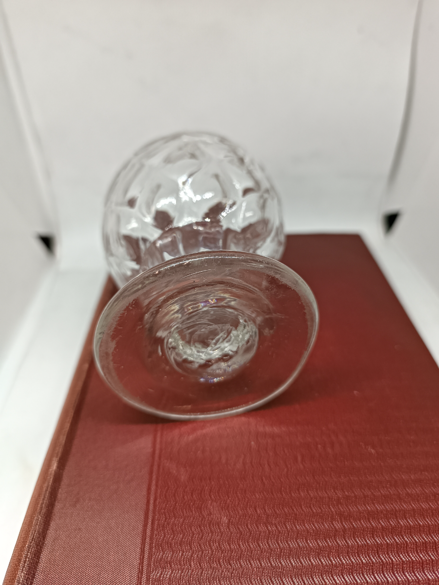 Early 19th C Honeycomb Bonnet Glass