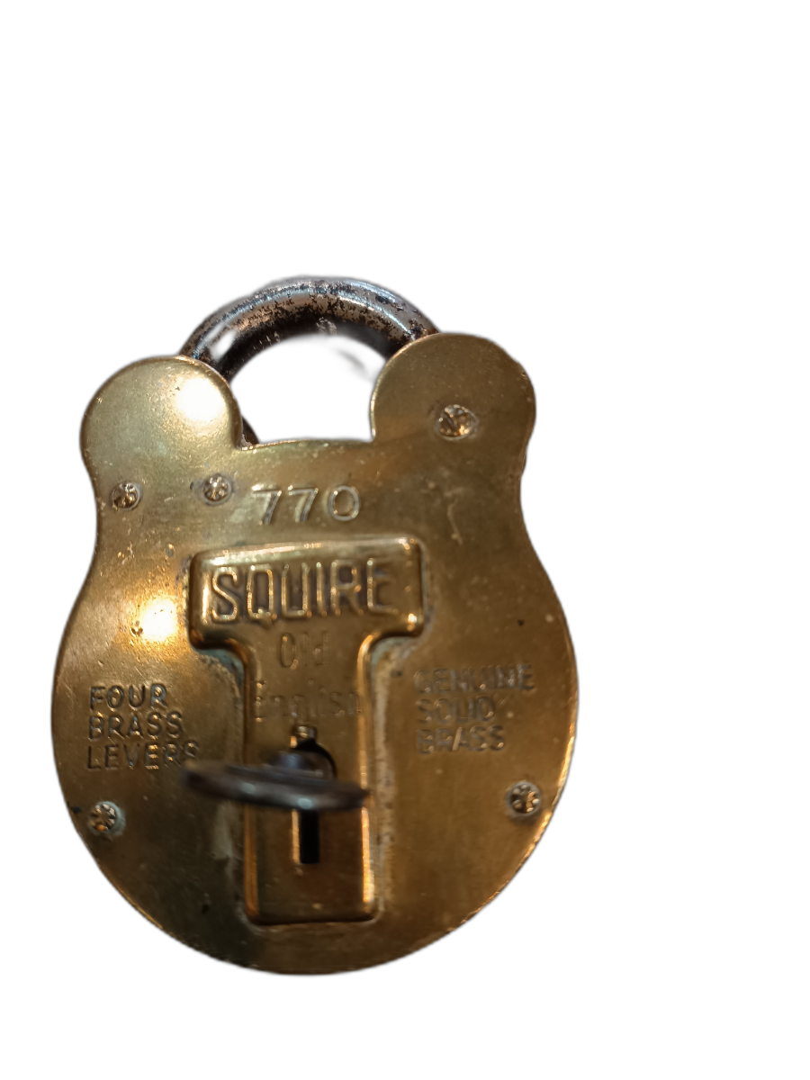 Early 20th C. Squire Brass PadLock With Key