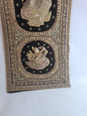 Discover the exquisite Vintage Kalaga textile art from Thailand. Featuring unique sequins, beads, and embroidery from the 1920s. Shop now for this one-of-a-kind decor piece!