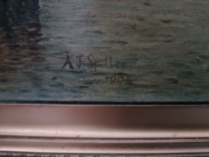 Discover our collection of early 20th century oil paintings. This Venetian canal scene features boats, gondolas, and Santa Maria della Salute. Buy now!