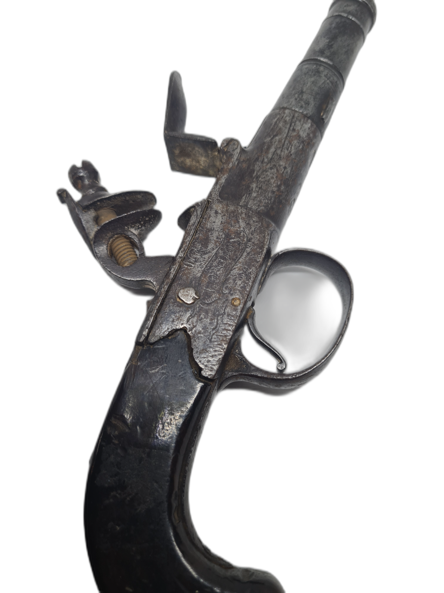 English Flintlock Pocket Pistol By Griffin.
