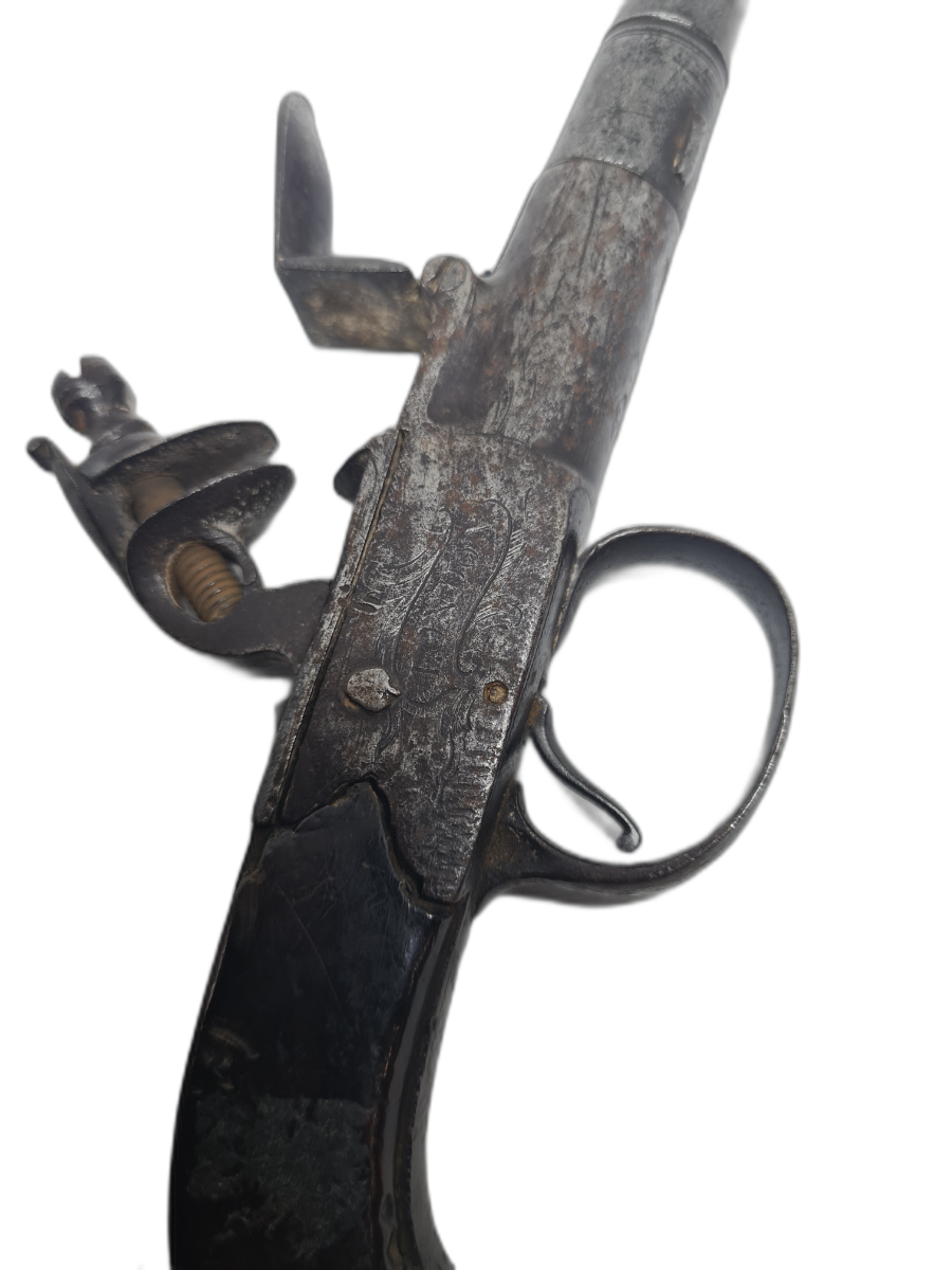 English Flintlock Pocket Pistol By Griffin.