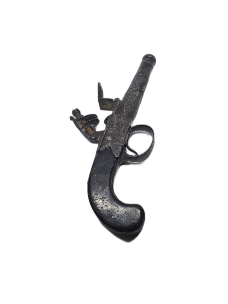 English Flintlock Pocket Pistol By Griffin.