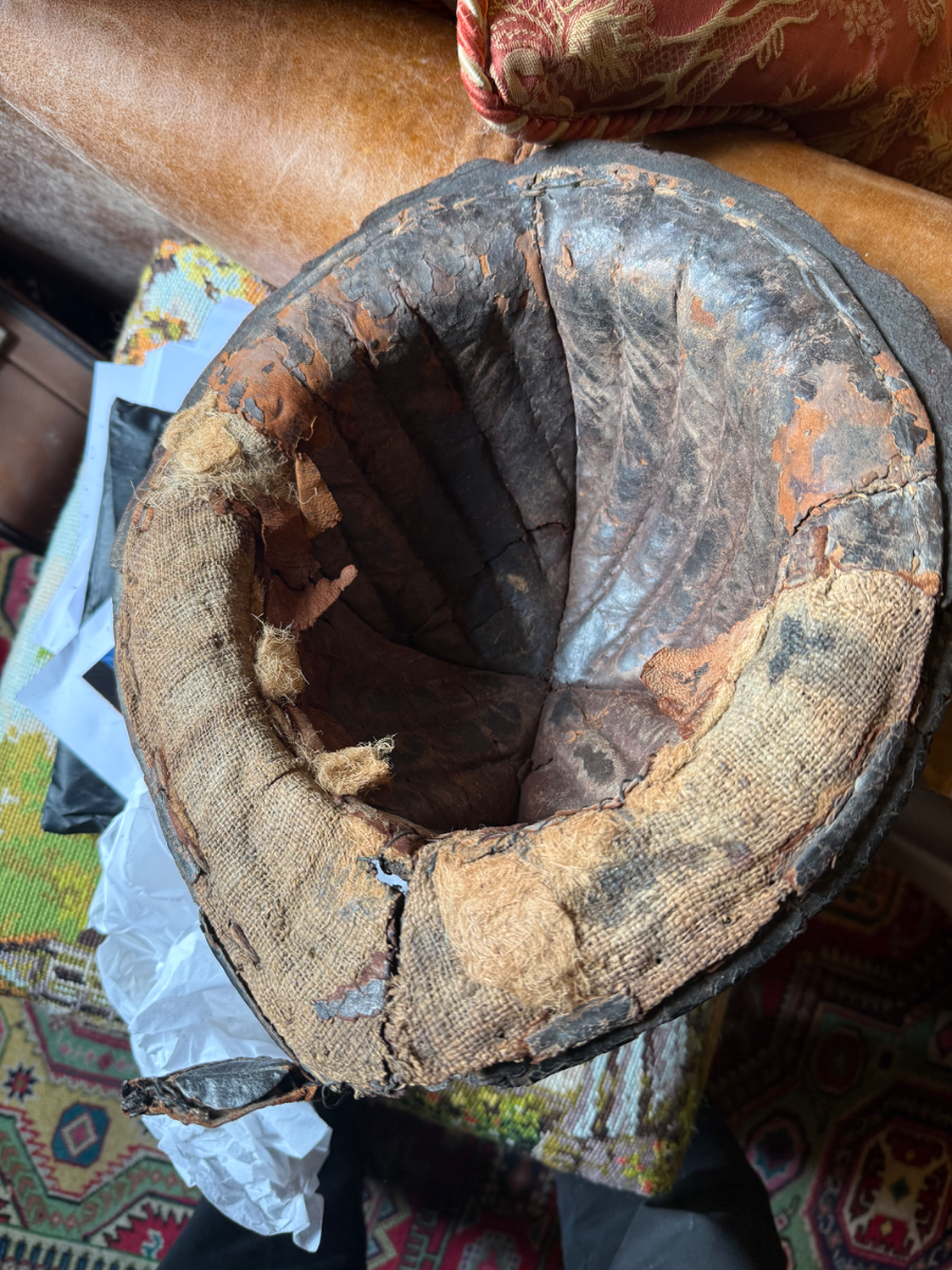 Extremely Rare Mid / Late 17th Century English Fire Helmet
