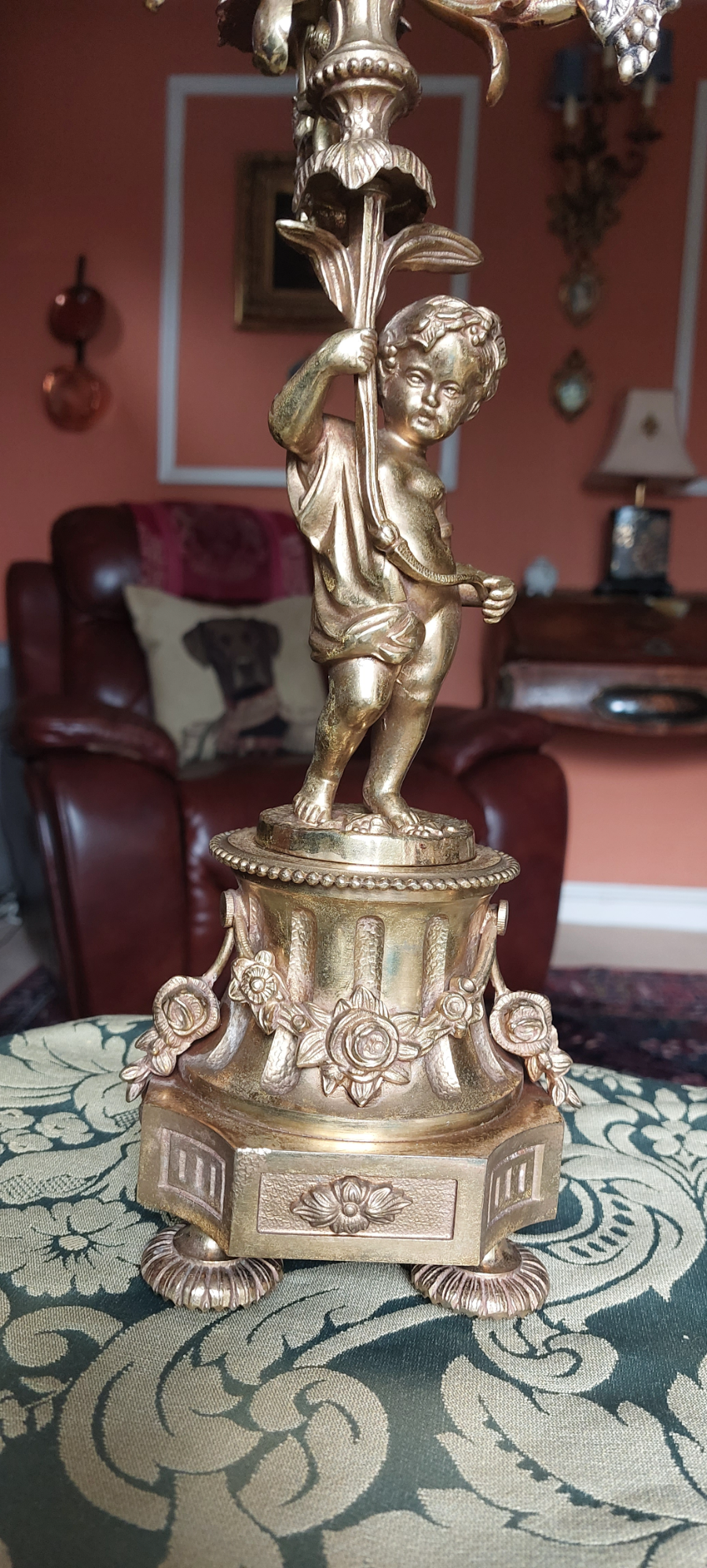 Antique Candelabras, Gold In Colour - Italian Made (F.B.A.I)