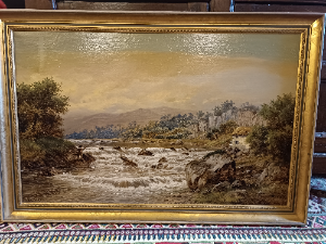 Fishing On The River by William Henry Mander, Signed