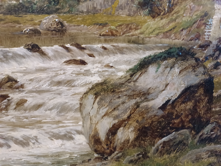 Fishing On The River by William Henry Mander, Signed