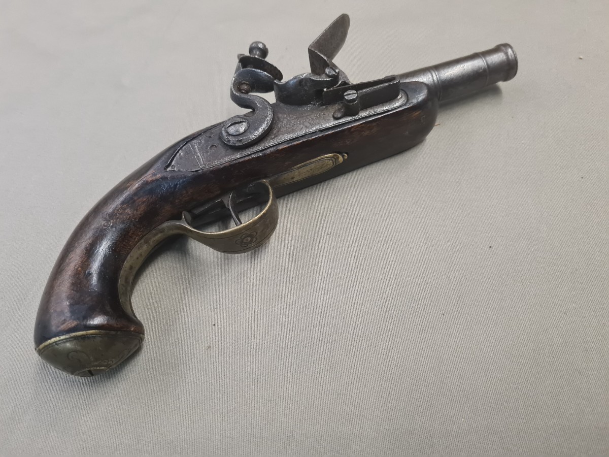 Flintlock Cannon Barrelled Pistol By Williams, London