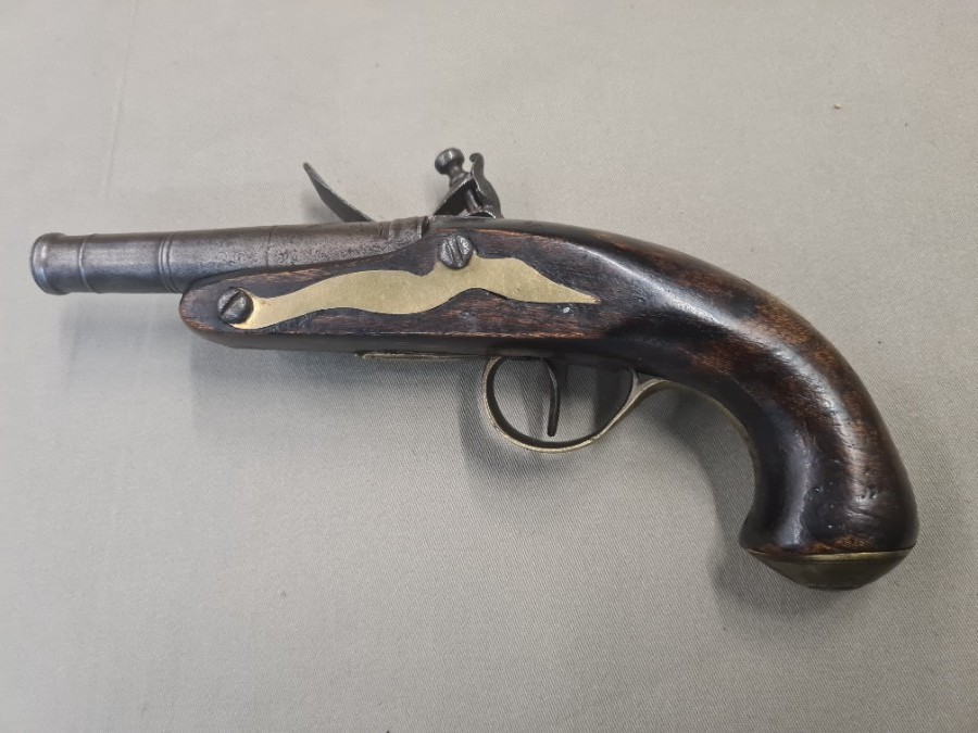 Flintlock Cannon Barrelled Pistol By Williams, London