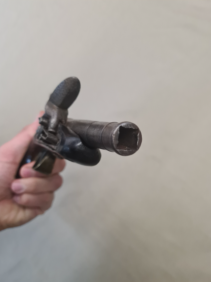 Flintlock Cannon Barrelled Pistol By Williams, London