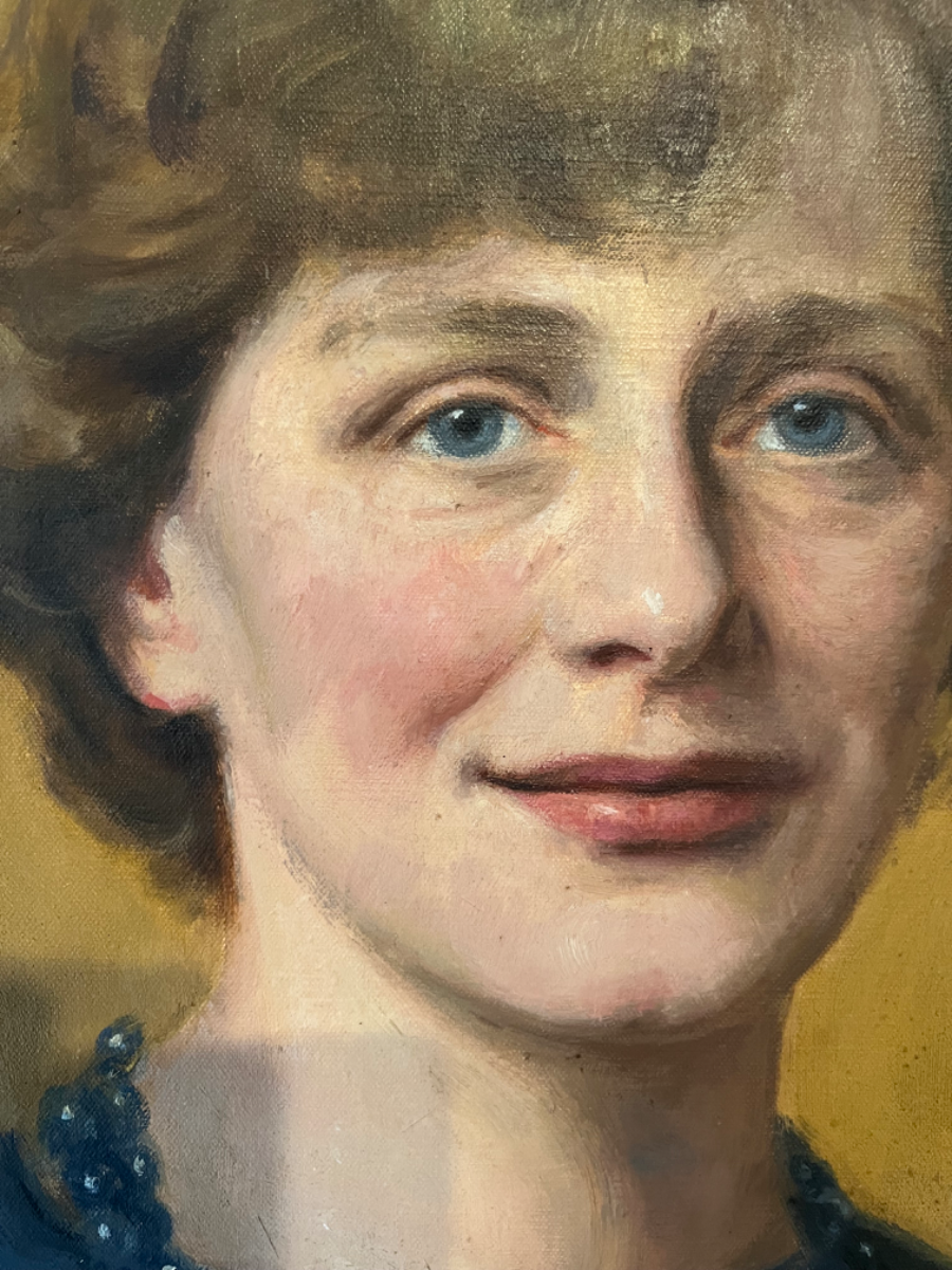 Framed Original Signed Oil Portrait Painting On Canvas 1967 By Robert Swan HELGA