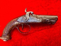 French Percussion Pistol, Maker Unknown