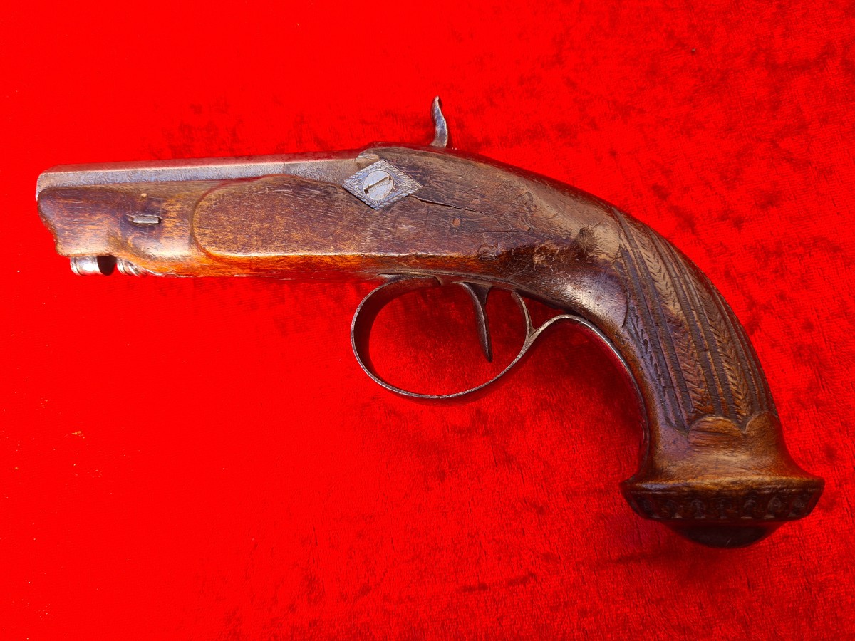 French Percussion Pistol, Maker Unknown