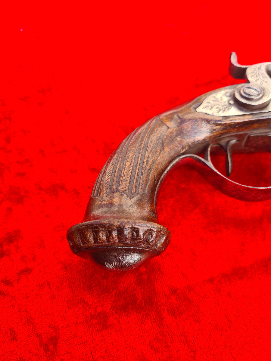 French Percussion Pistol, Maker Unknown