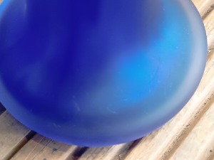 Discover 20th Century French Vianne glass table lamps by Serge Ligardes online. Explore our signed, unique mushroom-shaped lamps with dappled blue swirl decoration. Shop now!