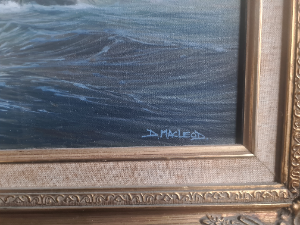 Shop our collection of detailed oil paintings by Donald MacLeod. Experience the dramatic sea battle of HMS Nymphe and the French frigate Cléopâtre in a stunning 75 x 60cm size artwork now.