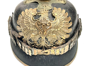 Helmet has a date of 1903 worn during the early years of the 1914-18 Great War. Showing much wear to liner, helmets a fantastic piece of history a must for the collection heights 33 cm widths 20 cm depths 25 cm, reference BBS   Tel: +44 7505 165 843 We accept online payments for all our items listed: Bank transfer cash on collection  or if wishing over the phone using your debit or credit cards, also doing layby payments plan, or email giving your address details & contact number and we shall send you your items invoice to make payment with your card. Send your request to - john.strong2@gmail.com