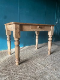 Genuine Antique Victorian Solid Pine Kitchen Dining Prep Table Seats 4 People GC