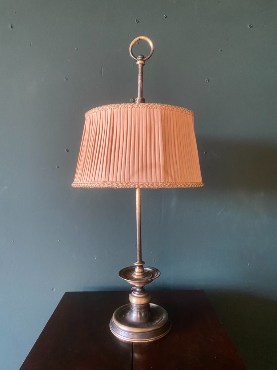 Genuine Bronze Antique Bouillotte Table Lamp REWIRED In VGood Original Condition