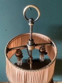 Genuine Bronze Antique Bouillotte Table Lamp REWIRED In VGood Original Condition