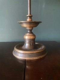 Genuine Bronze Antique Bouillotte Table Lamp REWIRED In VGood Original Condition
