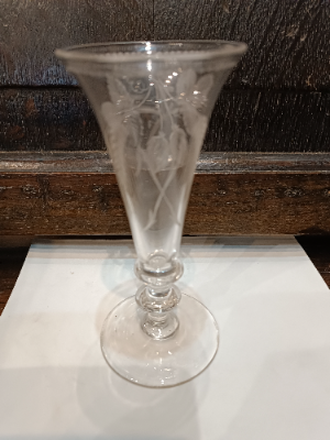 Georgian Engraved Ale Glass Hops & Barley