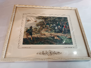 Explore our collection of hand-printed silk pictures like the "Pheasant Hawking" by Langley Ltd, 1959. Shop now, reveal a world of elegance at home. Size 27 x 22 cm.