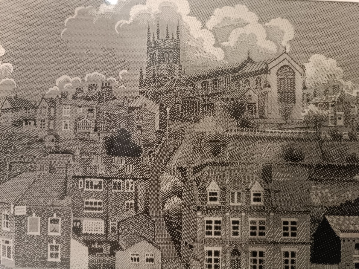 Hand Woven In Pure Silk Picture," 108 Steps"