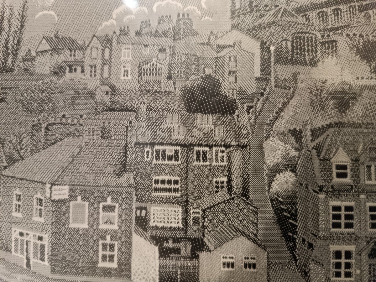 Hand Woven In Pure Silk Picture," 108 Steps"