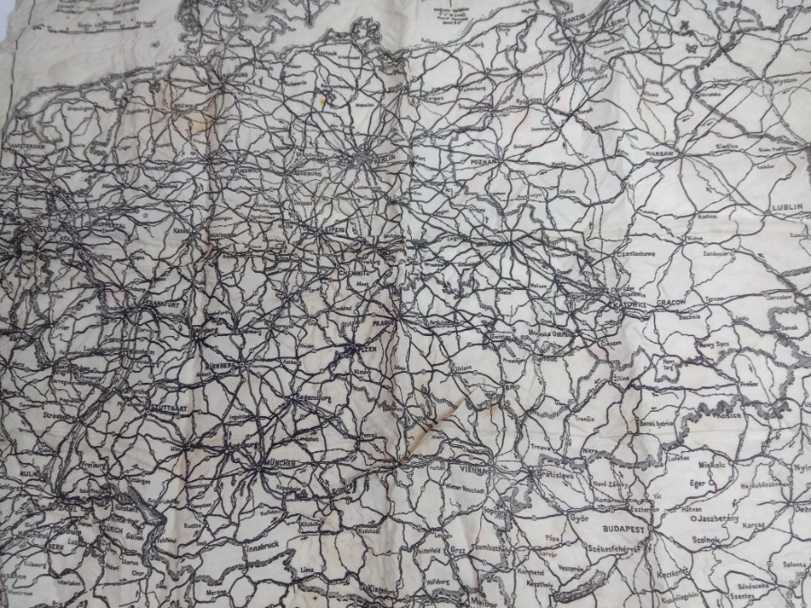 Handkerchief Sized Escape Map Of Germany