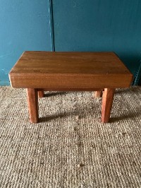 Heavy Chunky Wooden Butchers Block Footstool Low Table Stool Modern Coffee Table