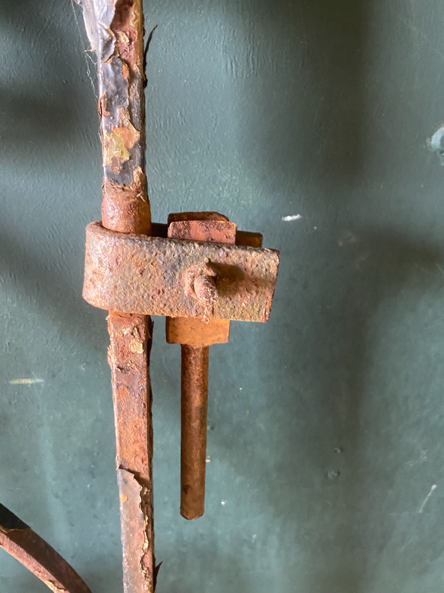 Heavy Victorian Antique Blacksmith Hand Made Wrought Iron Pedestrian Garden Gate