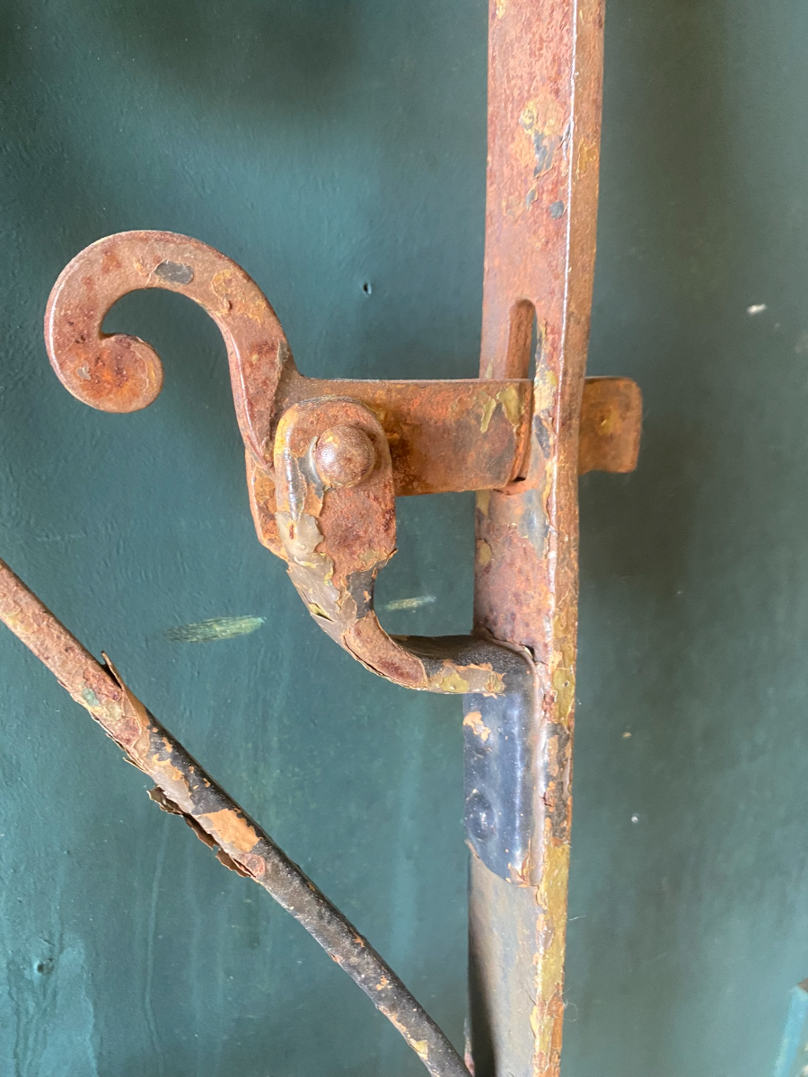 Heavy Victorian Antique Blacksmith Hand Made Wrought Iron Pedestrian Garden Gate