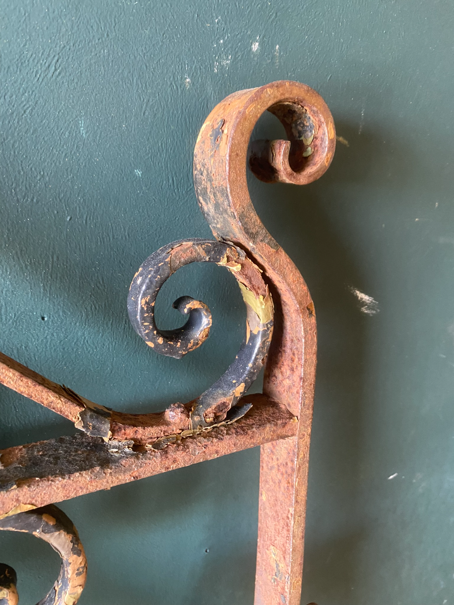 Heavy Victorian Antique Blacksmith Hand Made Wrought Iron Pedestrian Garden Gate